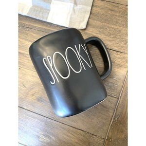 New RAE DUNN Halloween LL "SPOOKY" Black Mug